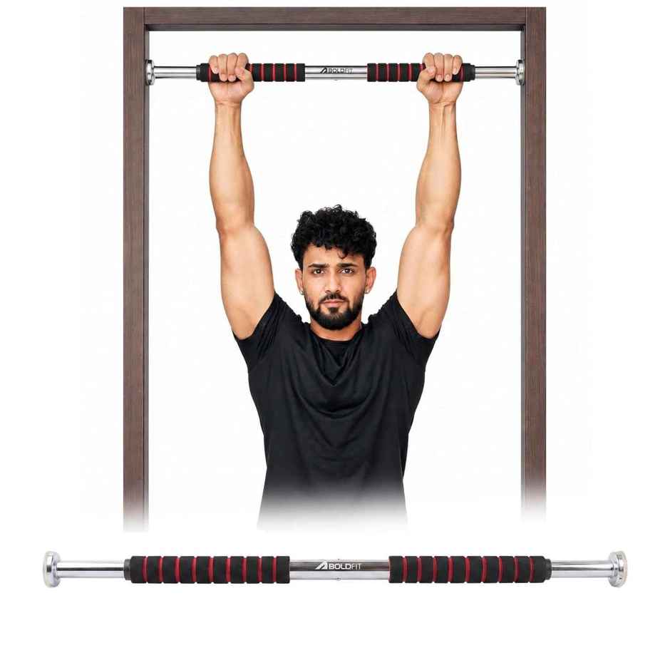 Boldfit Classic Core Pull-Up Bar with Extended Foam