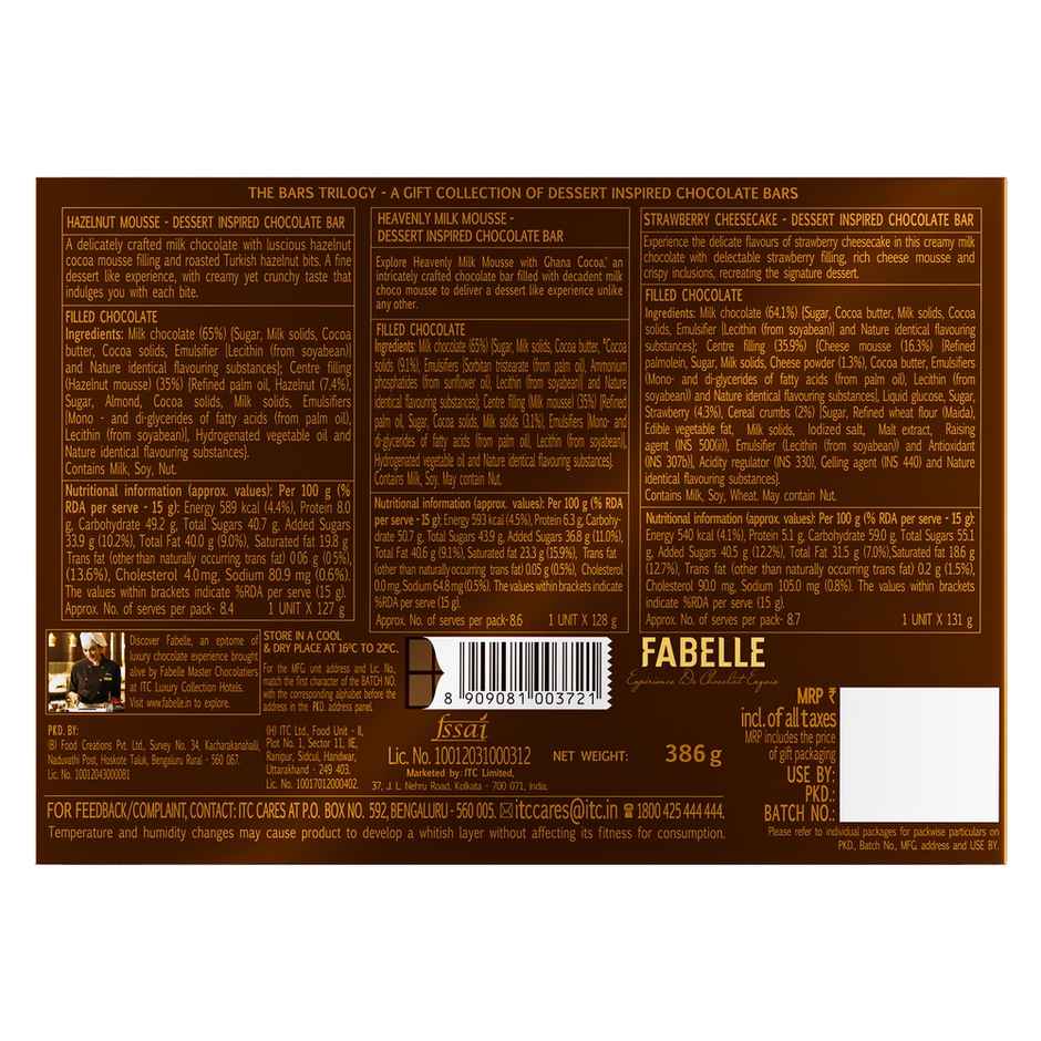 Fabelle The Bars Trilogy | Chocolate Gift Pack