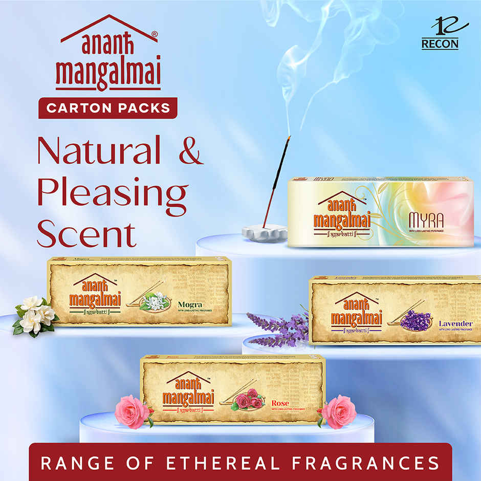 Ananth Mangalmai Rose Agarbatti Incense Stick for Pooja, Worship, Prayer & Fragrance