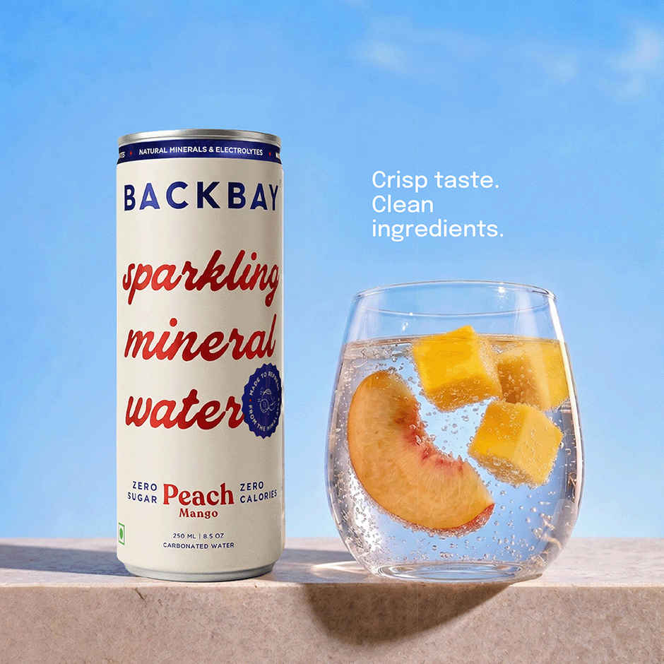 Backbay Peach Mango Sparkling Mineral Water