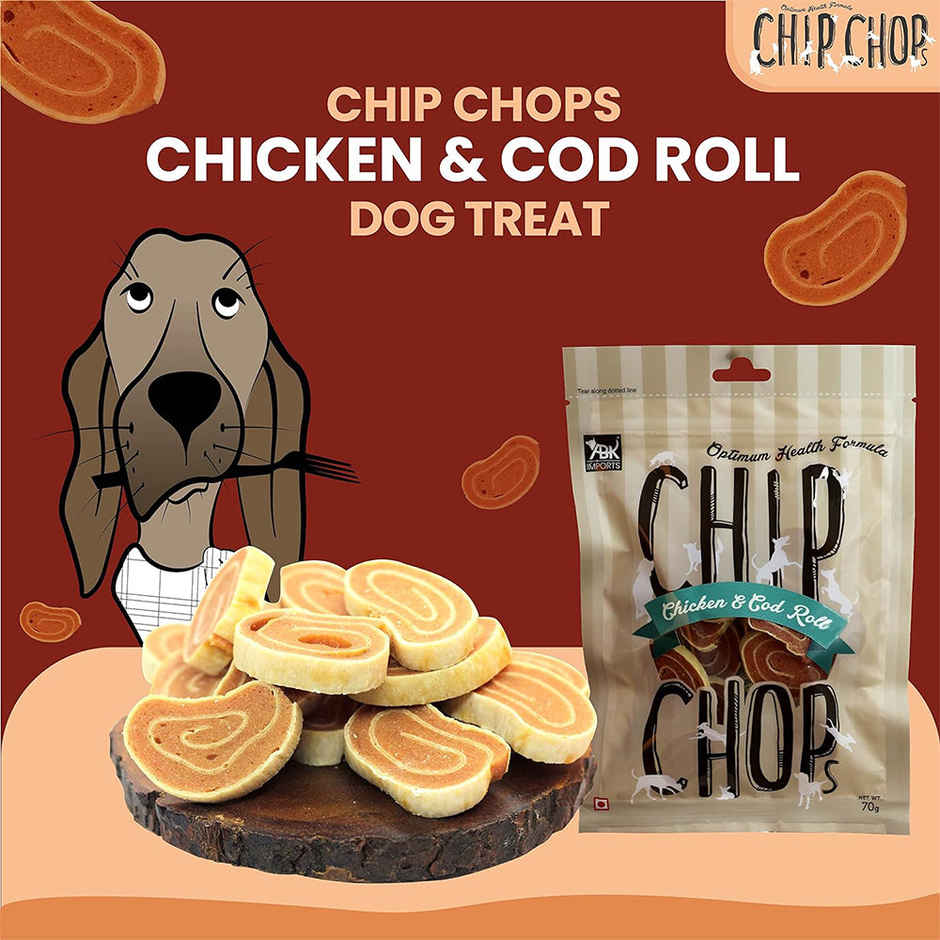 Chip Chops Chicken and Codfish Roll Dog Treat