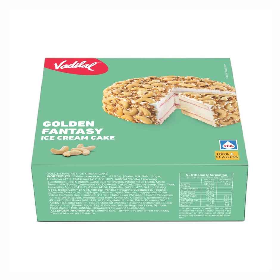Vadilal Golden Fantasy Ice Cream Cake | Soft & Creamy
