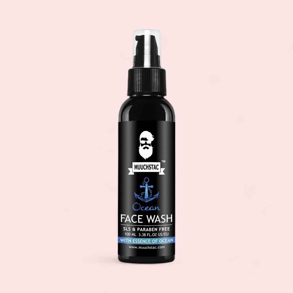 Muuchstac Ocean Face Wash for Men Fight Acne & Pimples, Brighten Skin, Oil Control