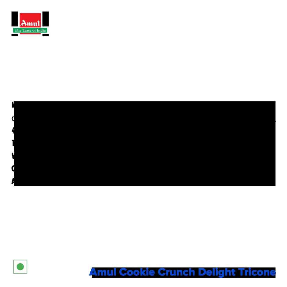 Amul Cookie Crunch Delight Ice Cream Cone Combo 