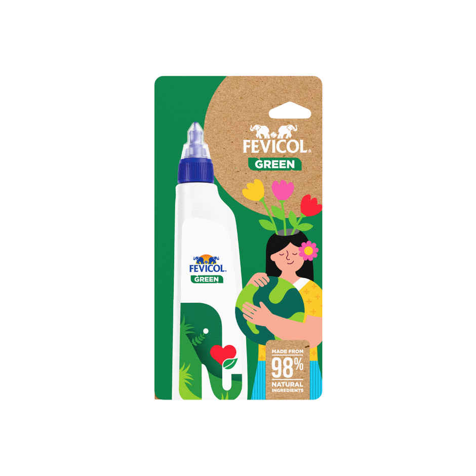 Fevicol Green Eco Adhesive Clear Quick Dry Multi Surface Craft Glue Strong Bond