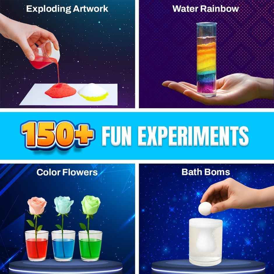 Physics Wallah Curious Jr 150+ Experiments Science Explorer Kit | Multicolor