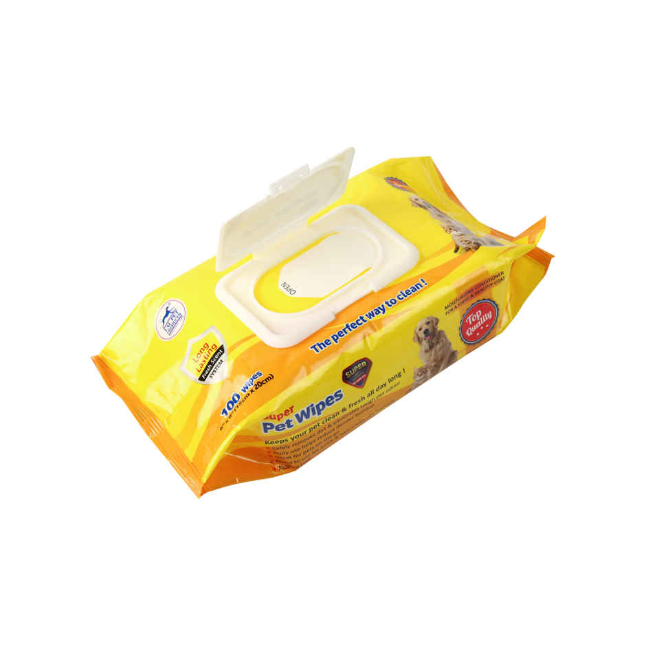 Super Pet Fresh Lime Scent Pet Wipes