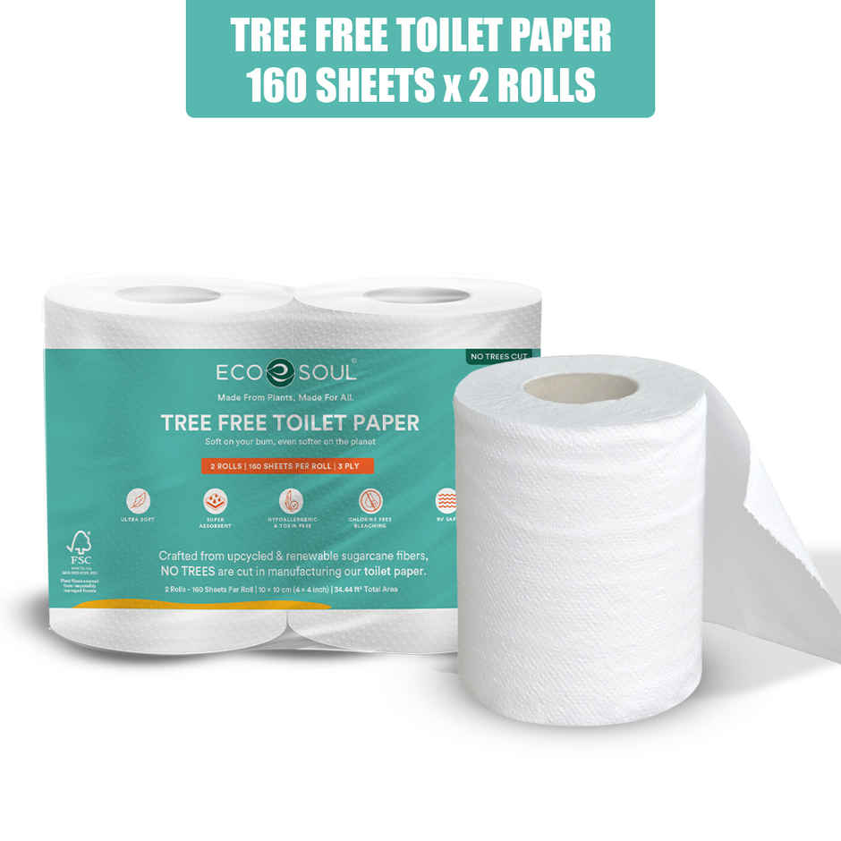 ECO SOUL 3Ply | 160 x 2 Rolls | Toilet Paper Combo