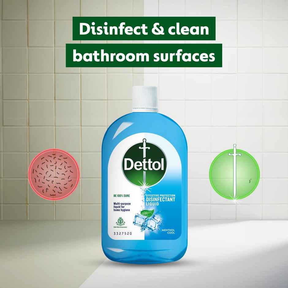 Dettol Liquid Disinfectant for Floor Cleaner, Surface Disinfection (Menthol Cool)