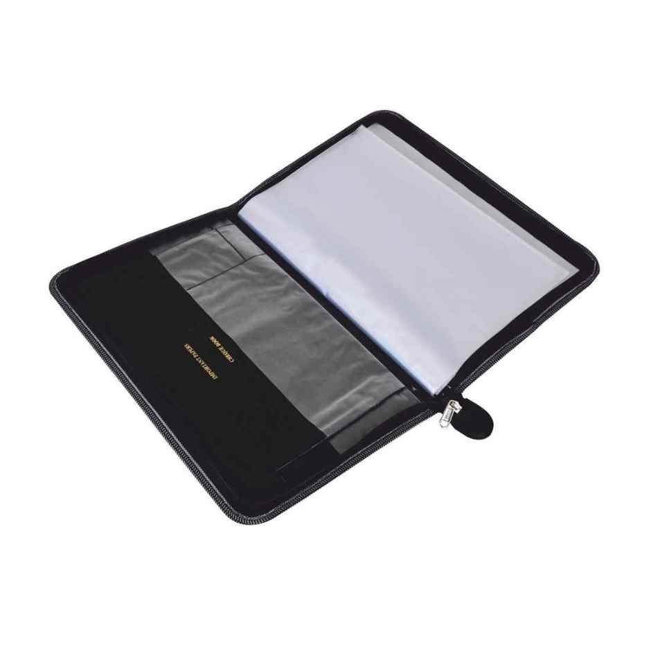 Worldone Leathrite Cover Display Book With 20 Inside Pocket With Name Card And Zipper Closure