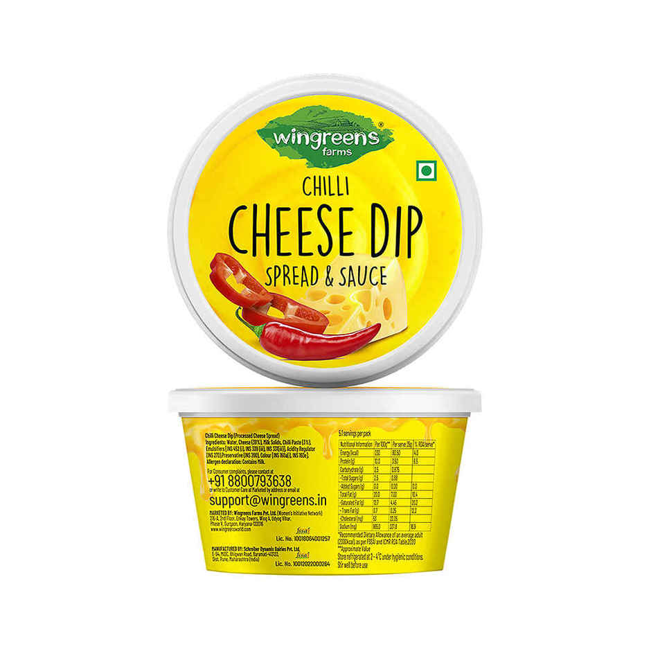 Wingreens Farms Chilli Cheese Dip | Cheese Spread | Cheese Sauce