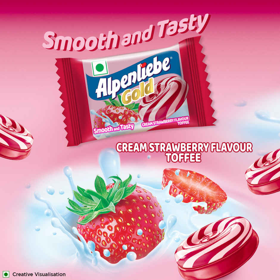 Alpenliebe Gold Cream Strawberry Toffee | 95 pcs