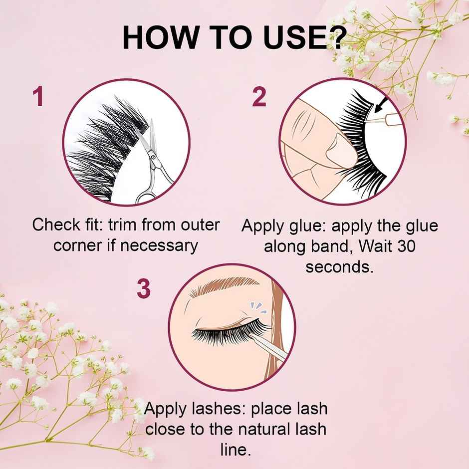 Bronson Professional Pair 6D Long & Natural False Eyelashes | 202