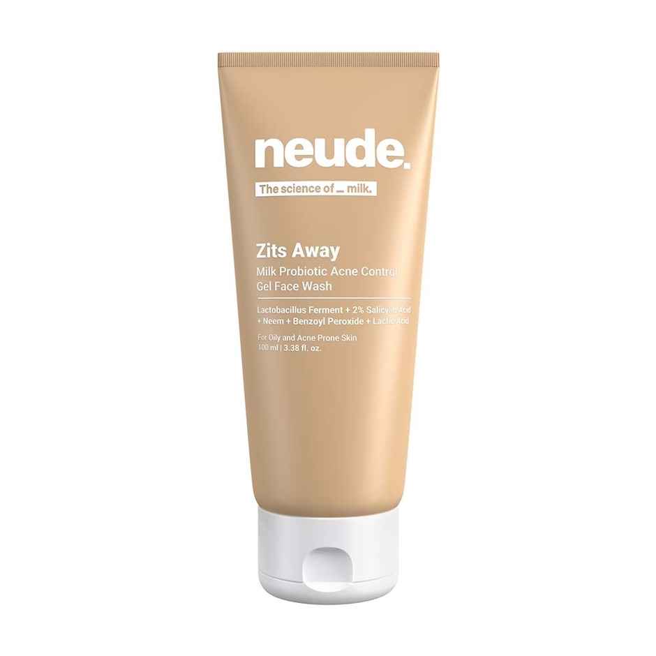 Neude Milk Probiotic Acne Control Gel Face Wash with 2% Salicylic Acid & Neem | Zits Away