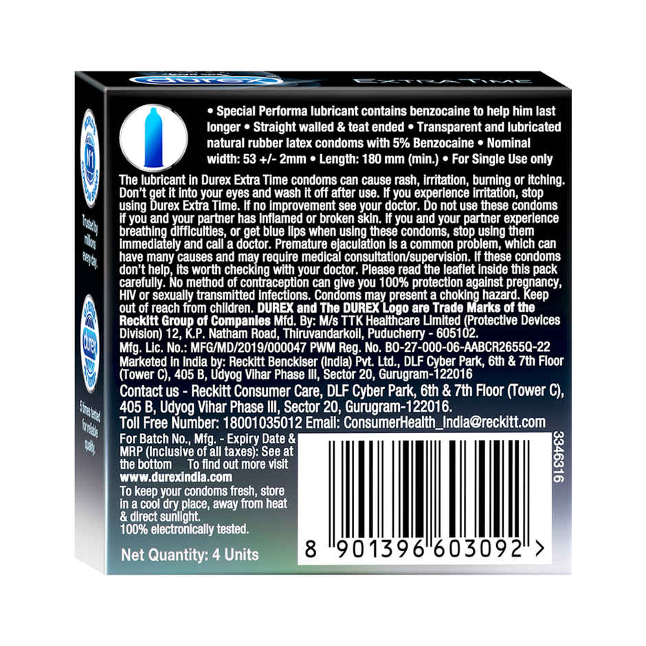 Durex Extra Time Longer Lasting Condom
