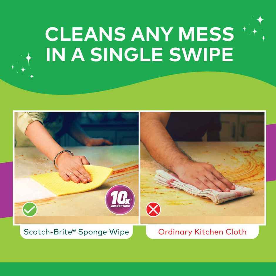 Scotch Brite Sponge Wipe for Kitchen | Pack of 5
