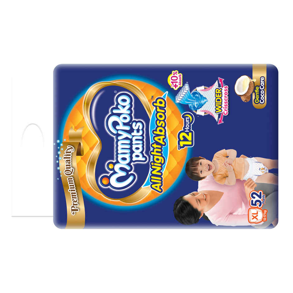 Mamypoko All Night Absorb Pant Style Diaper | XL | 52 pcs