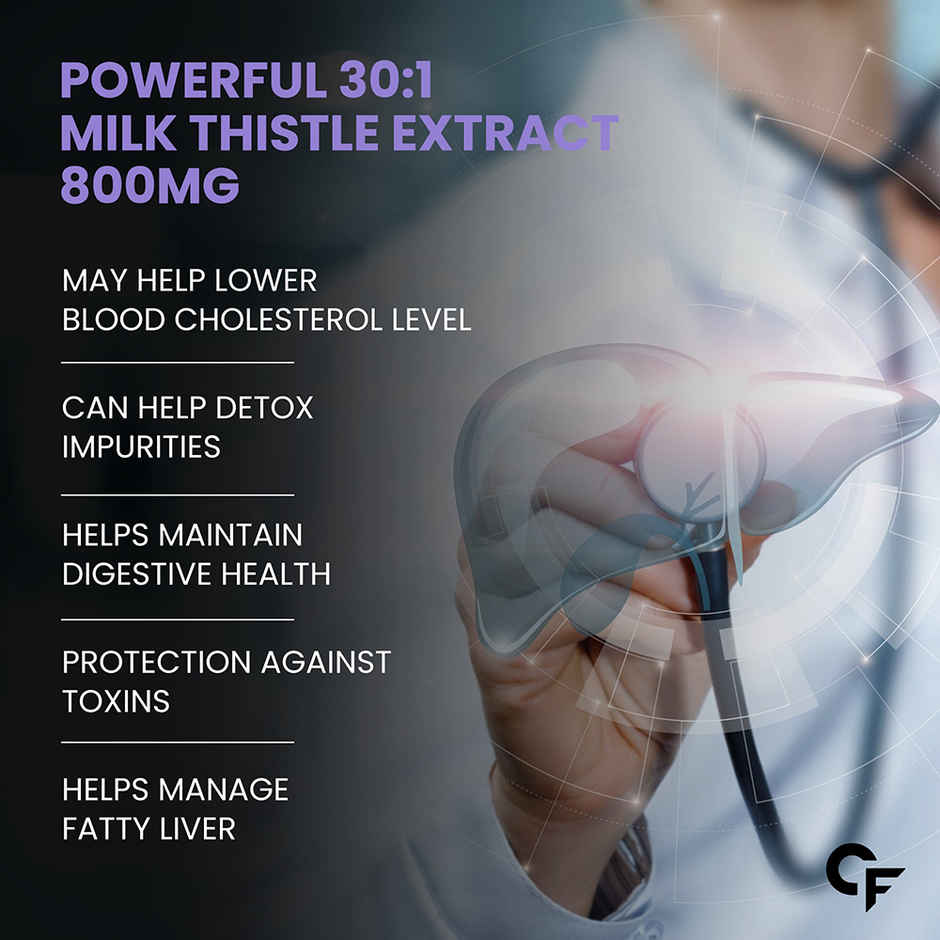 Carbamide Forte Liver Detox Supplement with Milk Thistle | 800mg Milk Thistle Extract (30:1) 120 tab