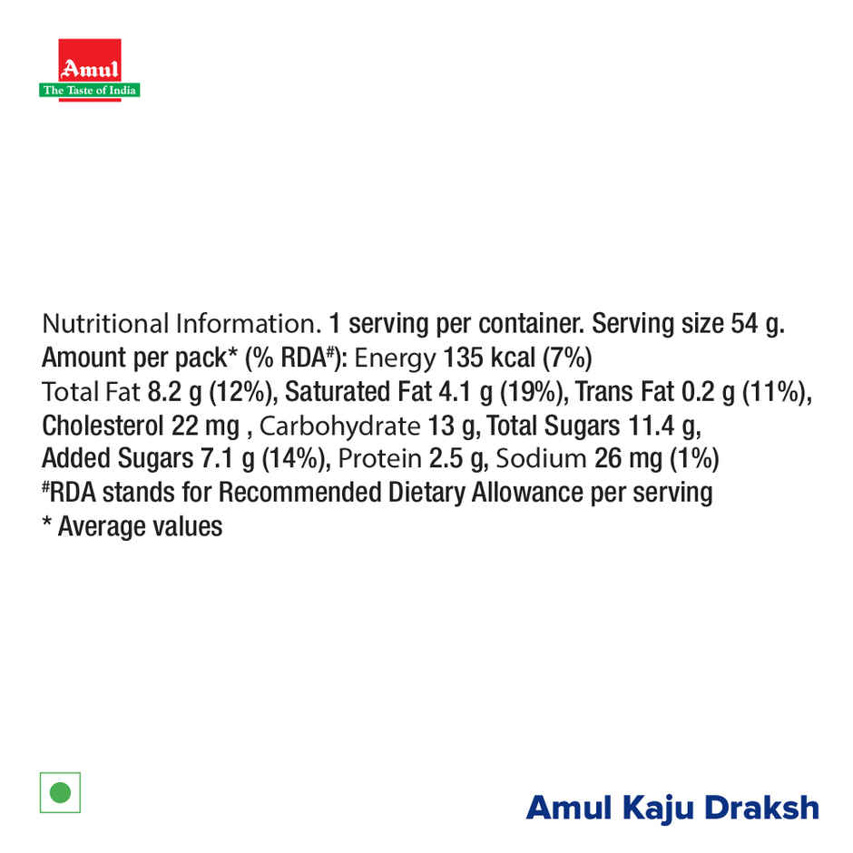 Amul Kaju Draksh Icecream Cup