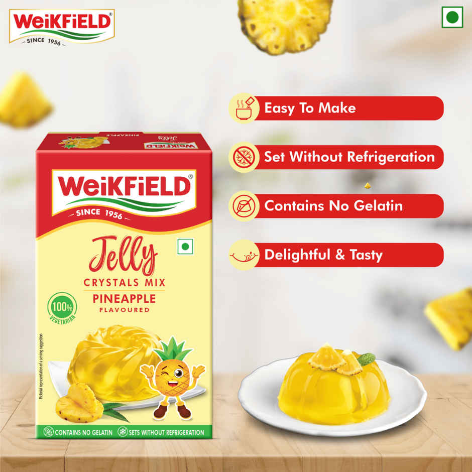 Weikfield Jelly Crystals Pineapple Flavor Carton