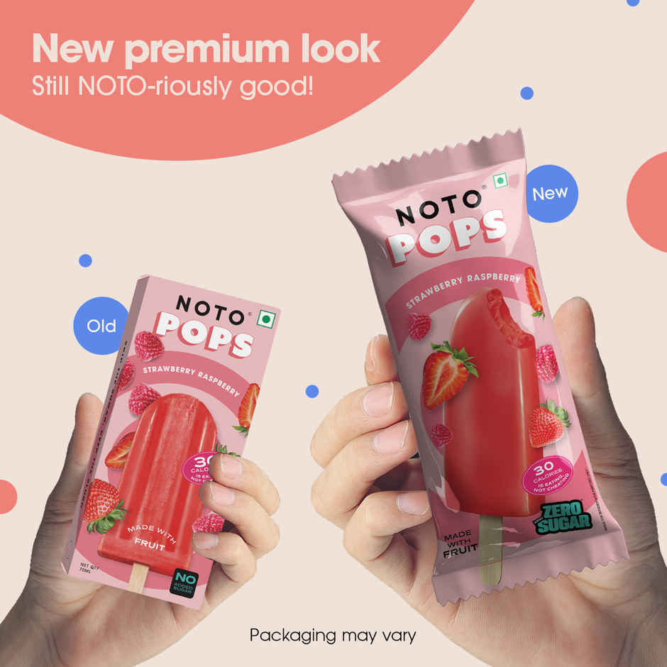 NOTO Strawberry Raspberry Sugar Free, Guilt Free Popsicle
