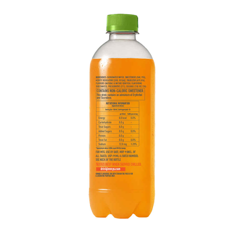 Jimmy's Zero Sugar Orange Sparkling Water