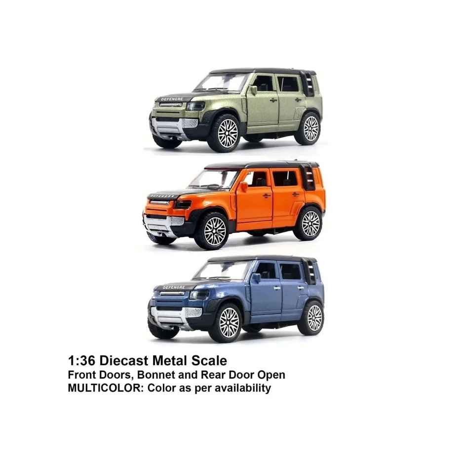 Chigy Wooh Defender Toy Car Metal Body Openable Doors Bonnet and Boot for Kids,Assorted