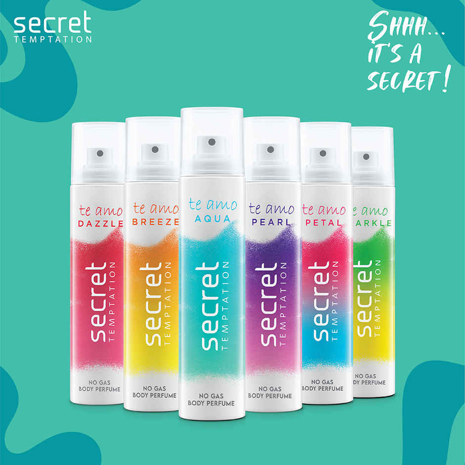 Secret Temptation Te Amo Aqua No Gas Perfume Body Spray for Women