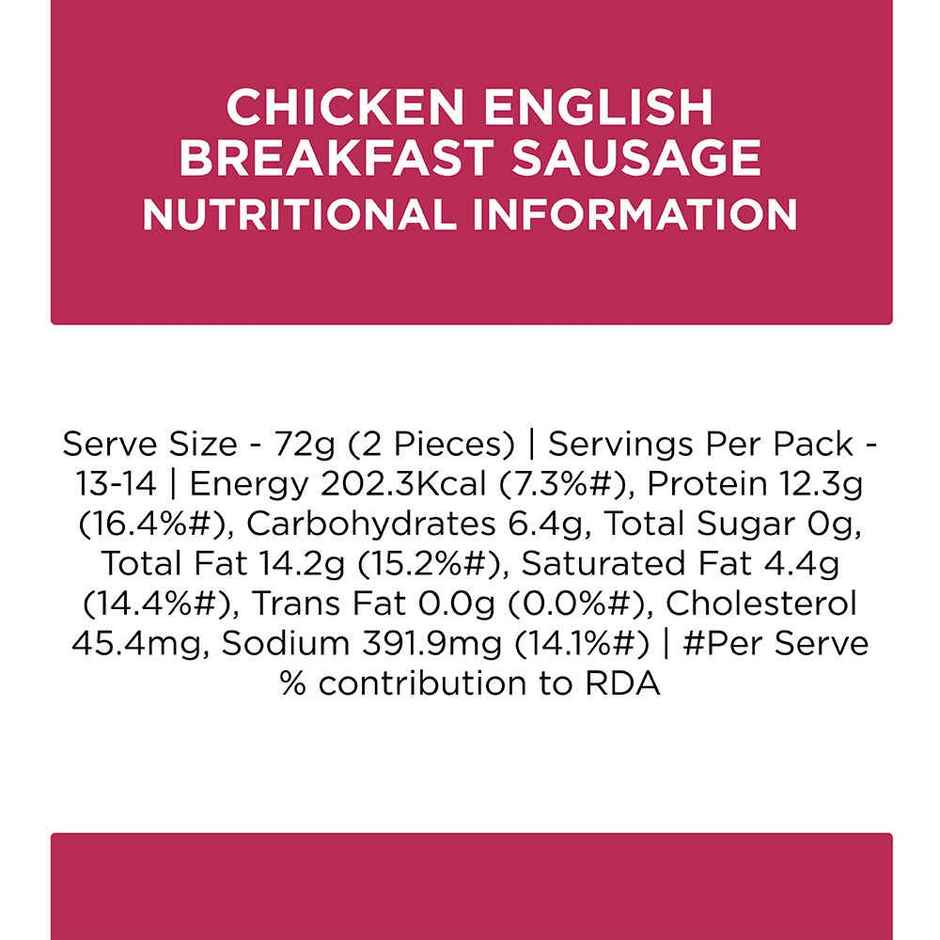 Prasuma Fs Chicken English Breakfast Sausage