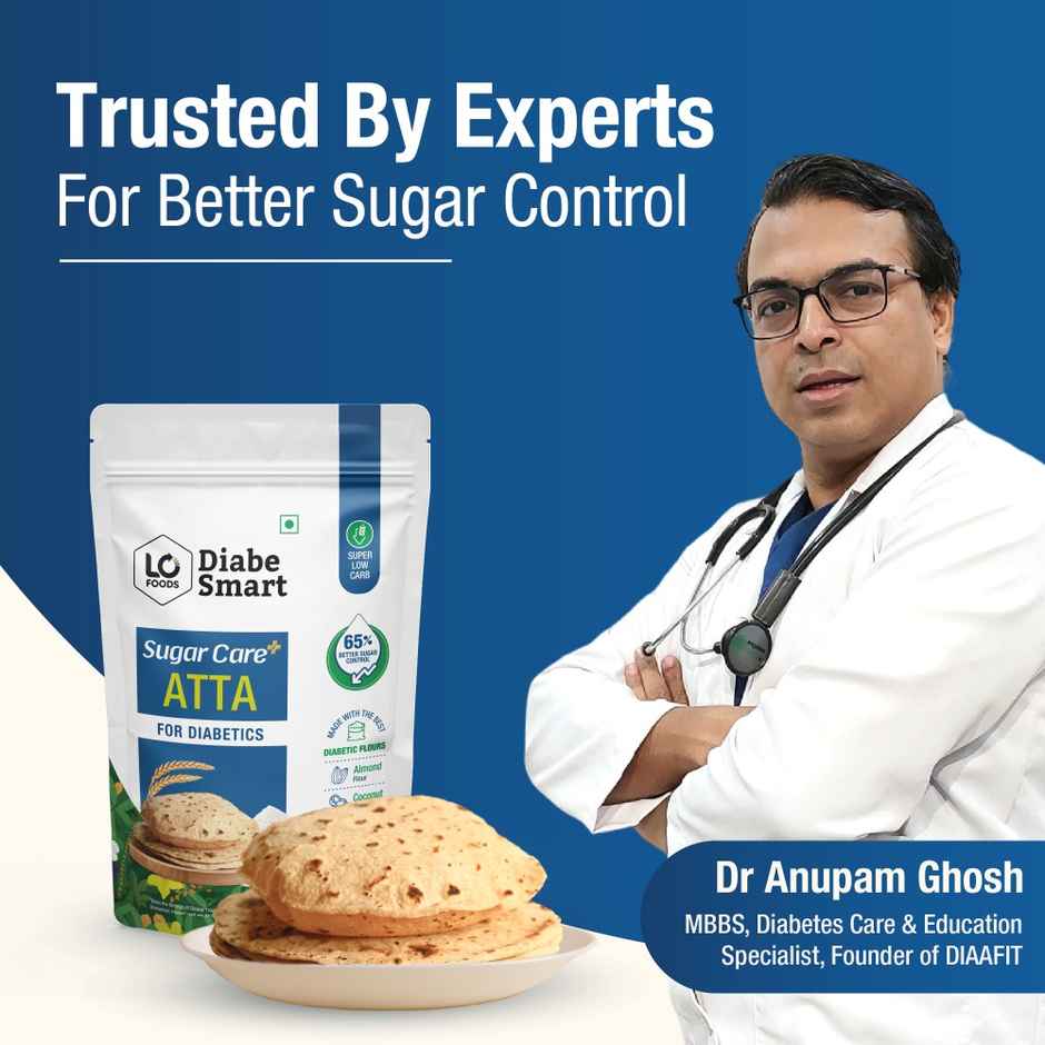 DiabeSmart Sugar Care Plus Low GI Atta, High Fiber High Protein Sugar Control Atta for Diabetes