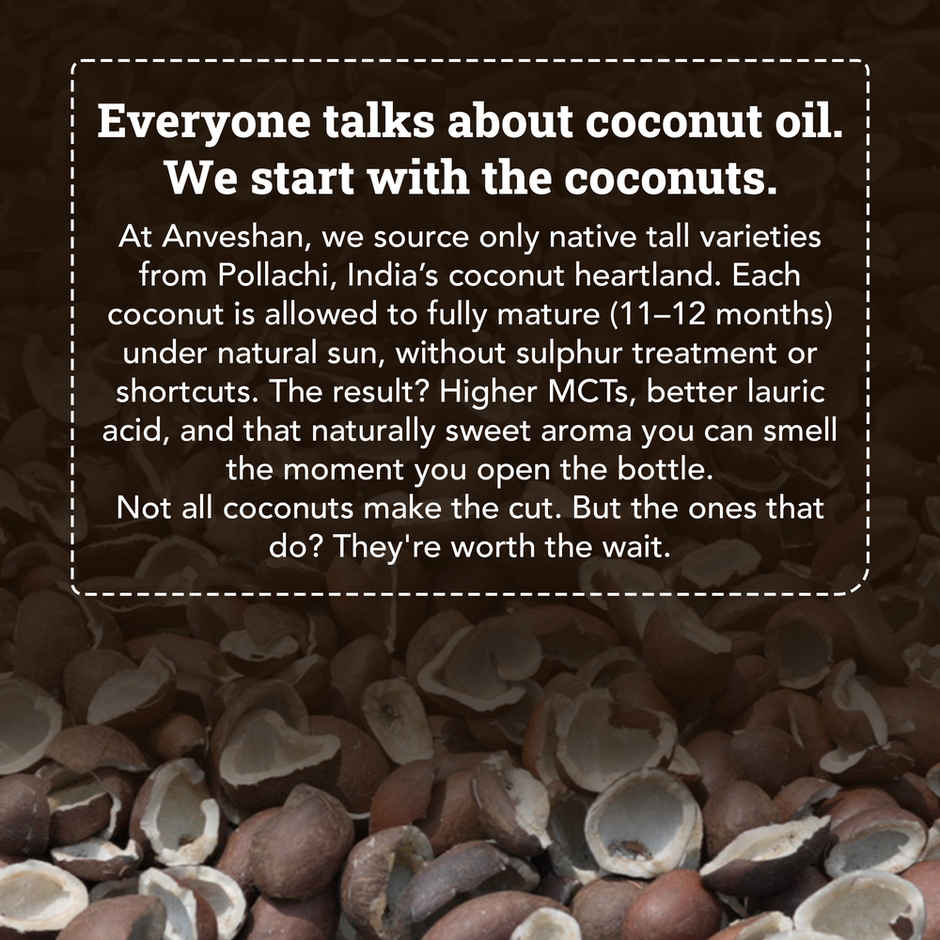 Anveshan Coconut Wood Cold Pressed Oil (Nariyal Oil)