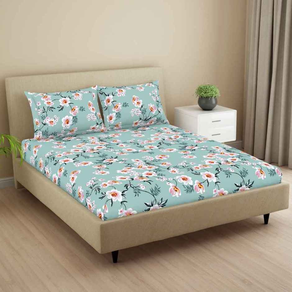 Welspun LUME Double Bedsheet | Soft & Durable | Premium Quality Collection | Green