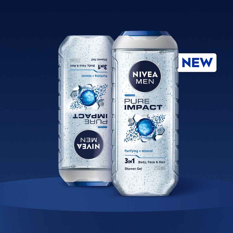Nivea Men Pure Impact Body Wash For Face, Body & Hair