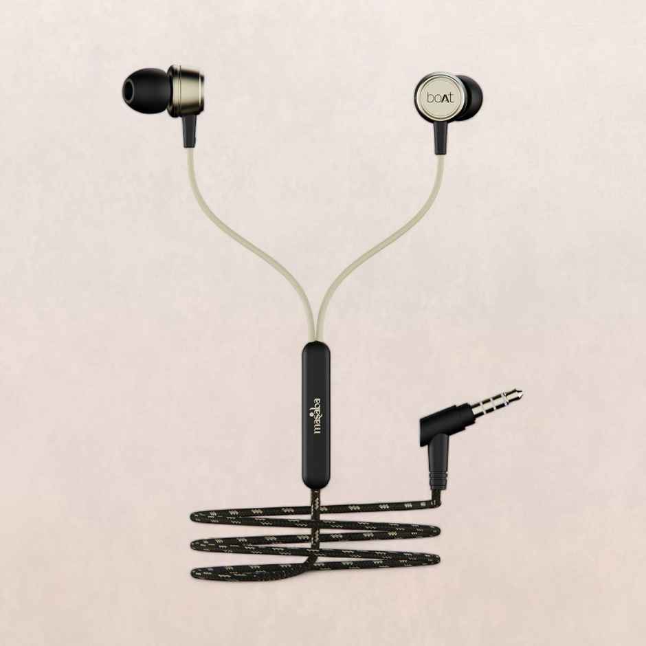 boAt Bassheads 172 Wired Earphones with Super Extra Bass, In-Line Remote & Mic (Active Black)