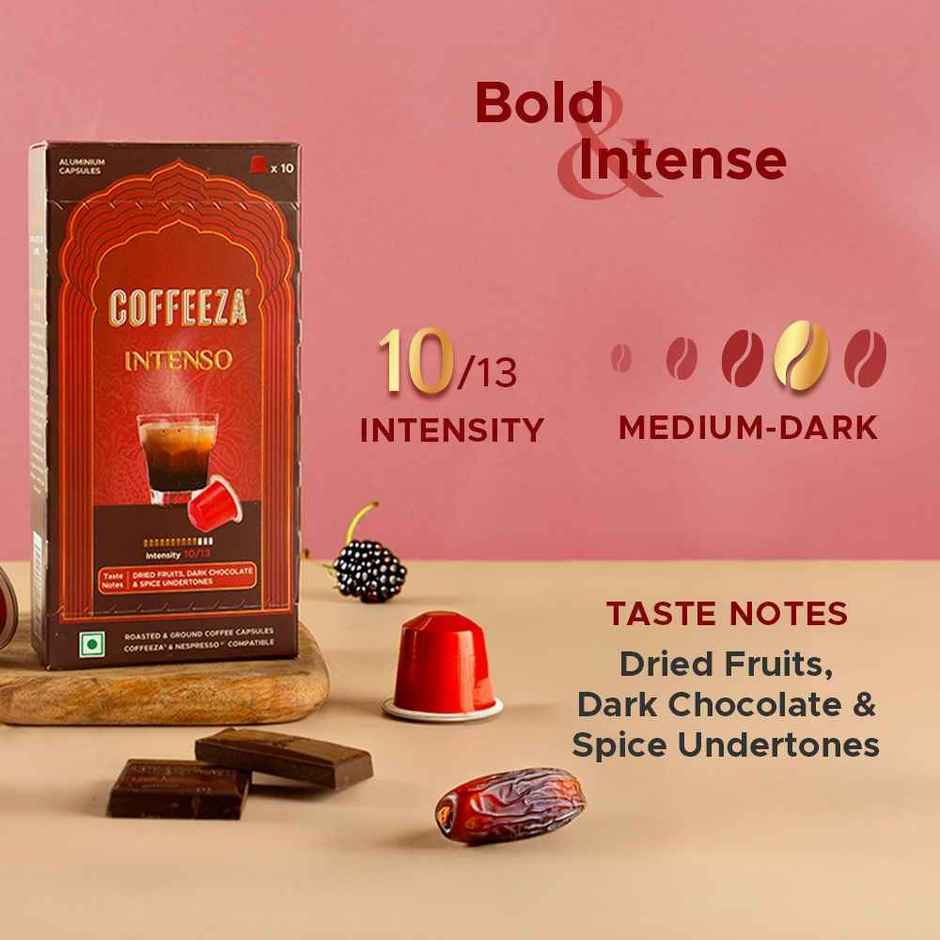 Coffeeza Intenso Coffee Capsules| Box Of 1 | 10 Capsules