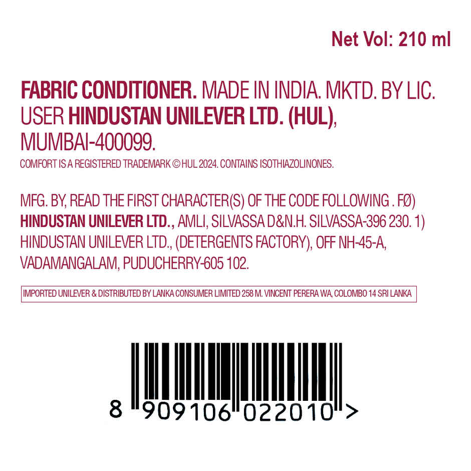 Comfort Lily Fresh After Wash Fabric Conditioner