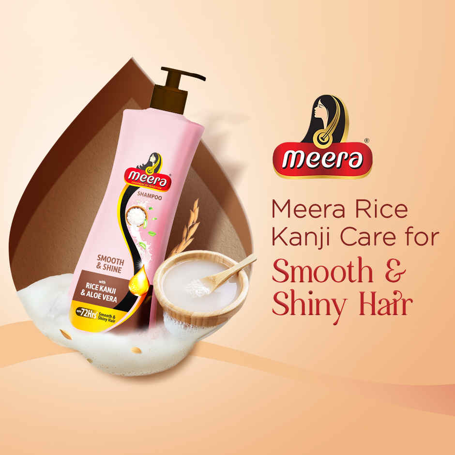 Meera Smooth & Shine Shampoo, Rice Kanji & Aloe Vera, 72H Smooth Hair