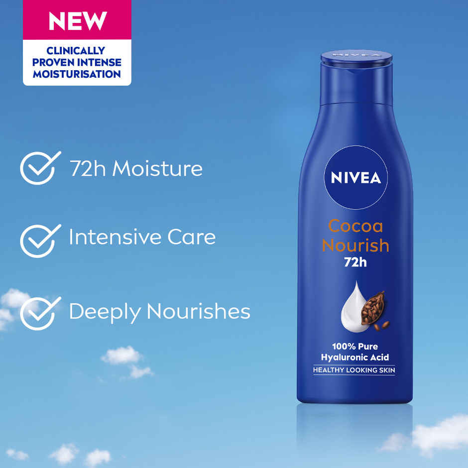 NIVEA Cocoa Nourish Body Lotion|Deep Moisture Serum|Non Greasy|Moisturiser For Very Dry Skin