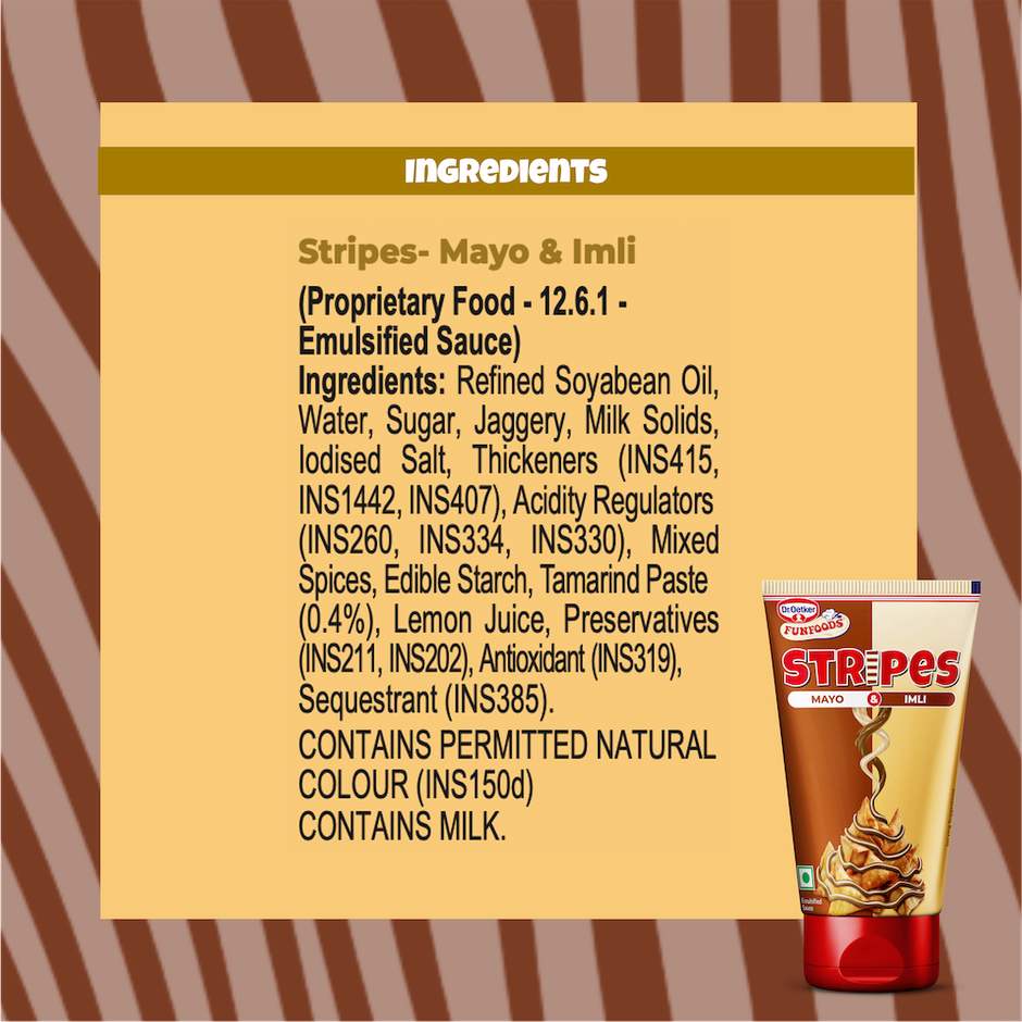 Dr. Oetker Funfoods Stripes - Mayo & Imli | Veg