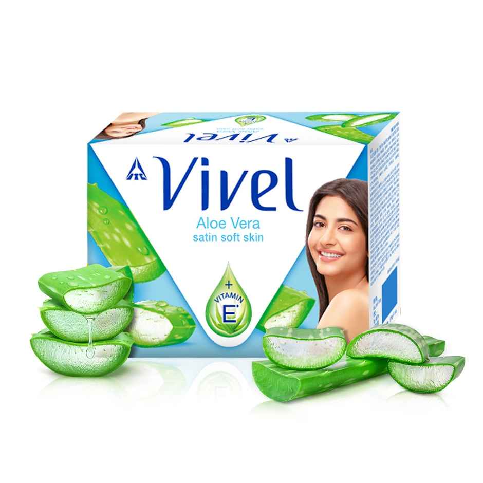 Vivel Aloe Vera Grade 1 Bathing Soap with Vitamin E for Soft Glowing skin