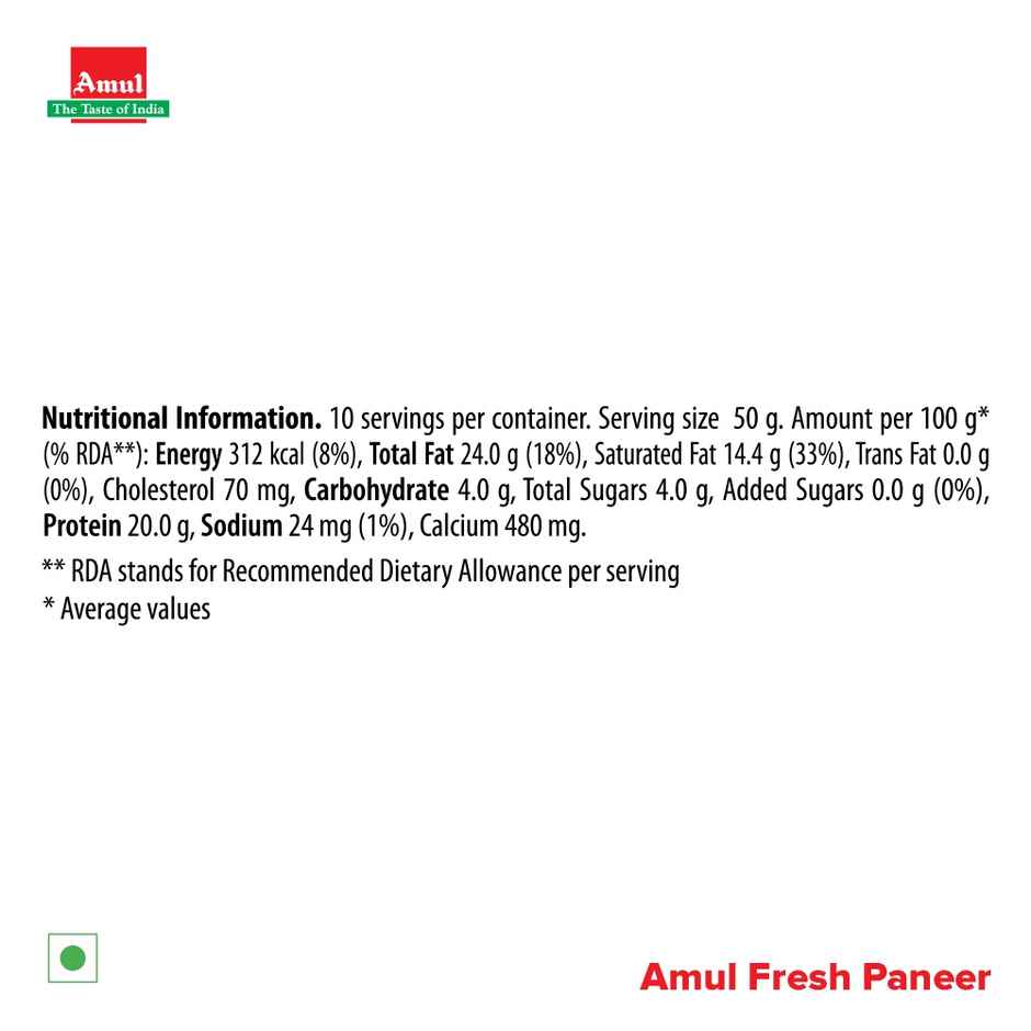 Amul Fresh Paneer Block