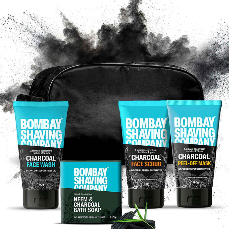 Bombay Shaving Company Activated Charcoal Facial Gift Kit For Men