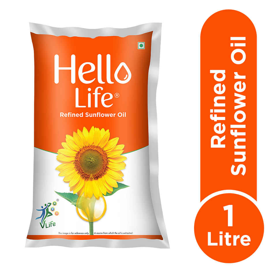 Hello Life Refined Sunflower Cooking Oil | Pouch