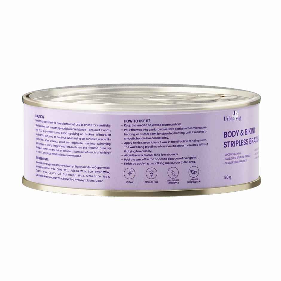 Urban Yog Body Bikini Stripless Brazilian Beans Wax for Women | Liposoluble Wax