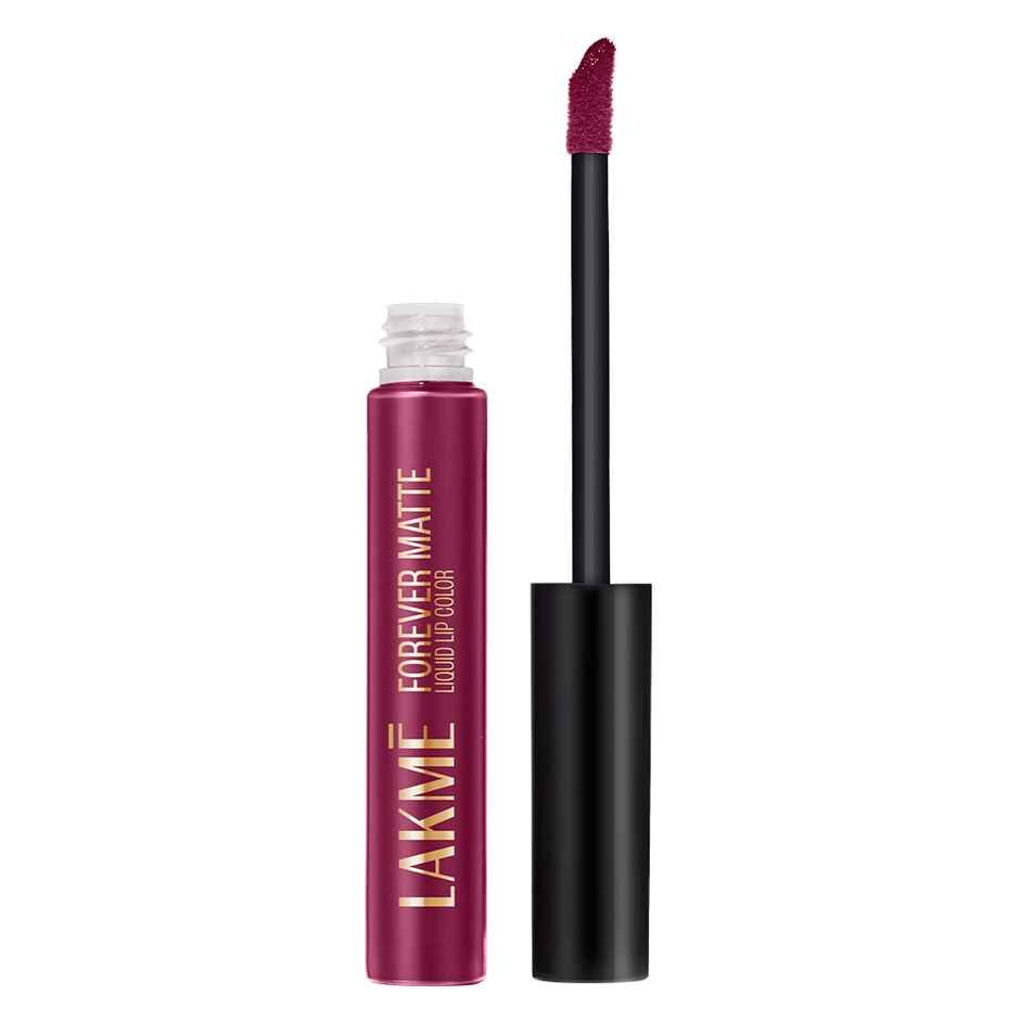 Lakme Forever Matte Liquid Lip, 16hr Lipstick, Lightweight & transferproof | Red Wine
