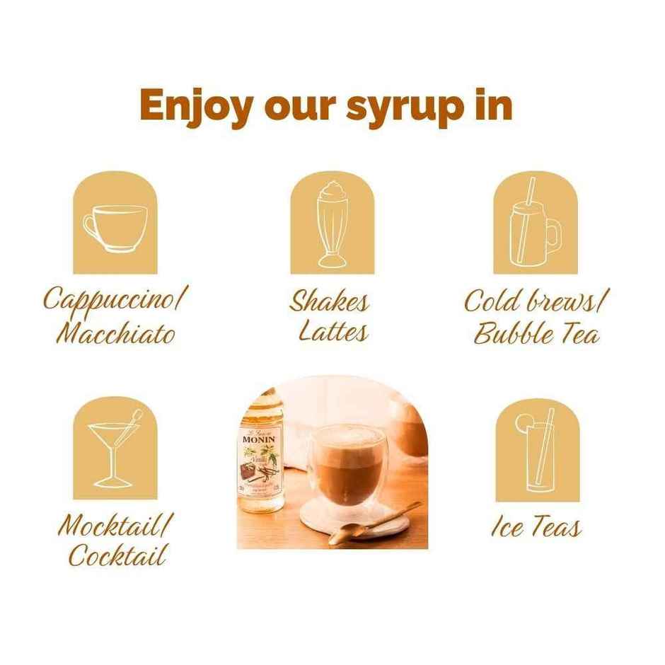 Monin French Vanilla Syrup For Coffee,Shakes And Mocktails