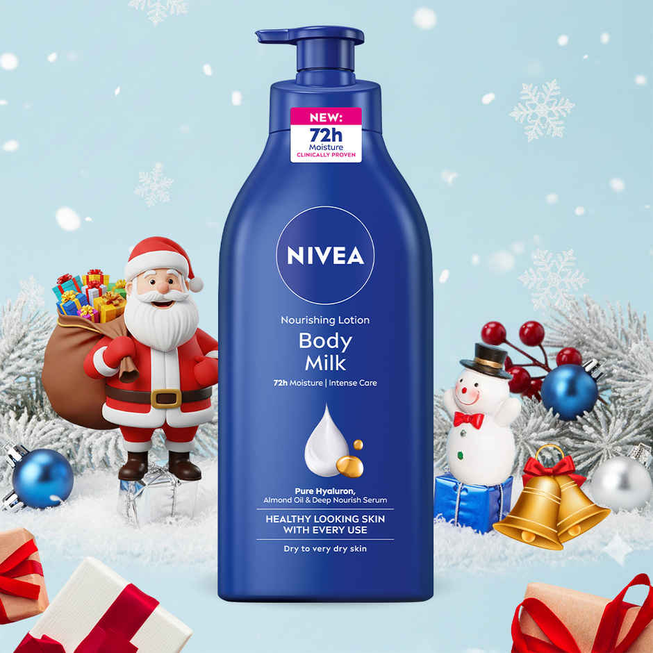 NIVEA Nourishing Body Lotion Body Milk|48 H Moisturization|2X Almond Oil|For Very Dry Skin