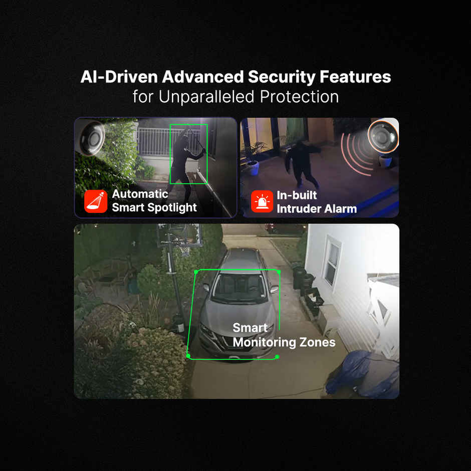 Qubo Smart Outdoor 2K Resolution 3MP Lens Wi-Fi Bullet Camera from Hero Group