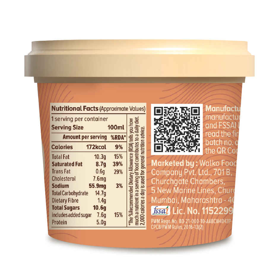 NIC Dry Fruit Overload Ice Cream Cup | Preservative Free | No Artificial Flavors
