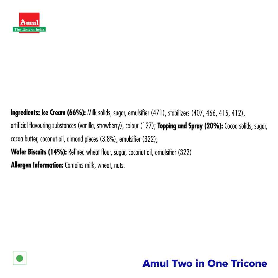 Amul Two In One Tricone Ice Cream Cone